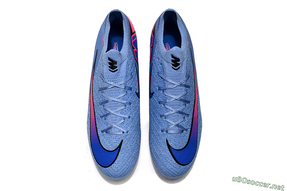 Unisex Nike Air Zoom Mercurial Vapor 16 Elite FG Football Boots - Blue/Electric Blue/Neon Pink 4