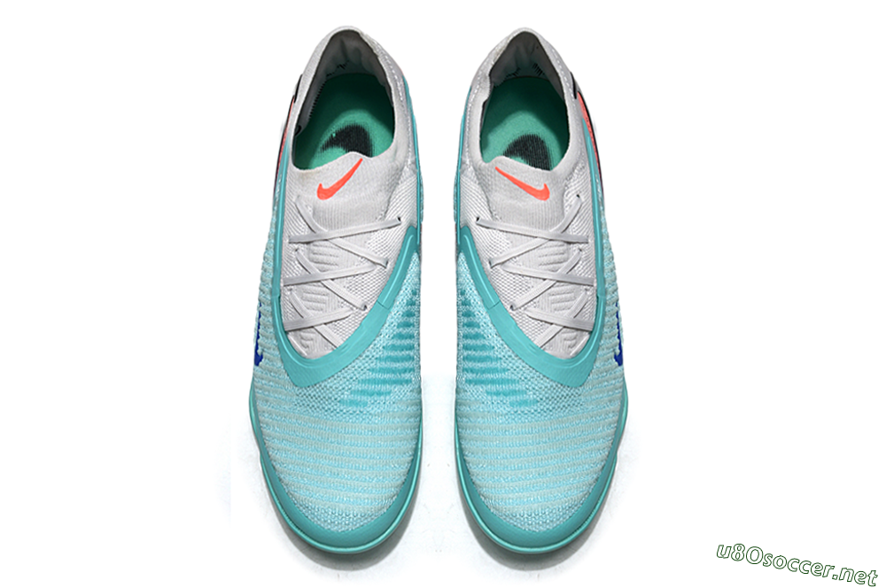 Unisex Nike Phantom 6 Low Elite TF Football Shoes - Aqua/Bright Aqua/Coral Pink 4