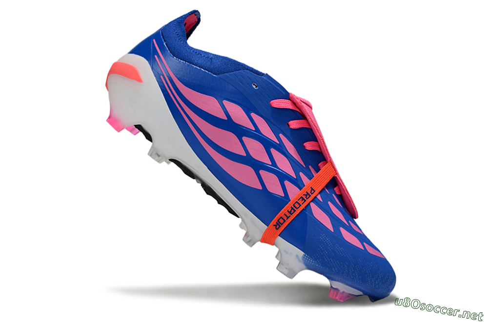 Men's Adidas Predator 26 Elite Fold-Over Tongue FG Football Boots - Blue/Electric Pink/Cerulean 4