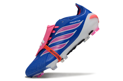 Men's Adidas Predator 26 Elite Fold-Over Tongue FG Football Boots - Blue/Electric Pink/Cerulean