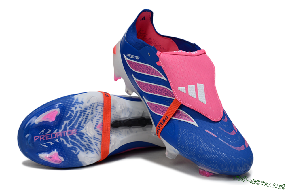Men's Adidas Predator 26 Elite Fold-Over Tongue FG Football Boots - Blue/Electric Pink/Cerulean 3