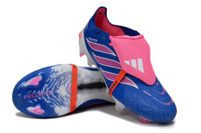 Men's Adidas Predator 26 Elite Fold-Over Tongue FG Football Boots - Blue/Electric Pink/Cerulean