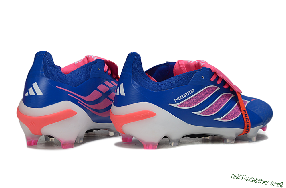 Men's Adidas Predator 26 Elite Fold-Over Tongue FG Football Boots - Blue/Electric Pink/Cerulean 6
