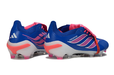 Men's Adidas Predator 26 Elite Fold-Over Tongue FG Football Boots - Blue/Electric Pink/Cerulean