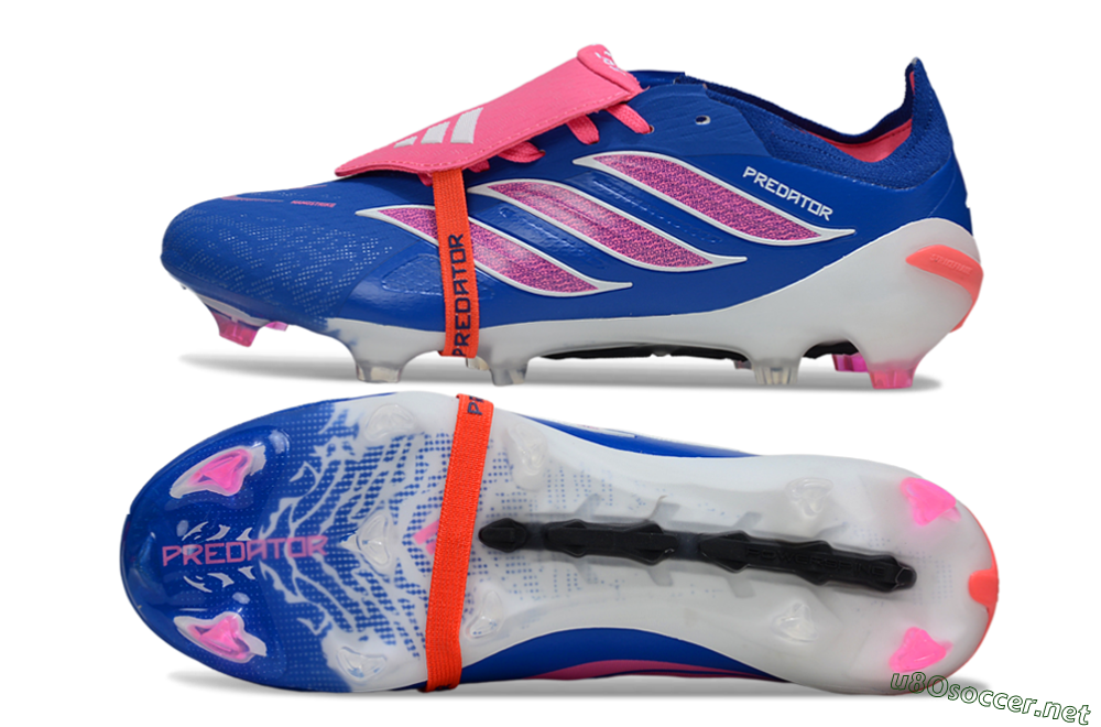 Men's Adidas Predator 26 Elite Fold-Over Tongue FG Football Boots - Blue/Electric Pink/Cerulean 1