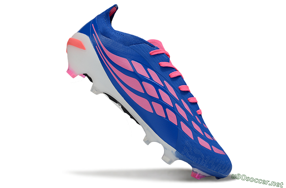 Men's Adidas Predator 26 Elite FG Football Boots - Blue/Electric Blue/Fuchsia Pink 4