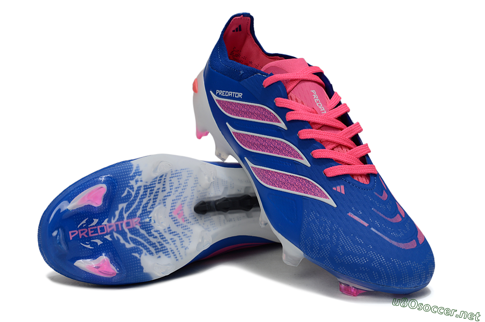 Men's Adidas Predator 26 Elite FG Football Boots - Blue/Electric Blue/Fuchsia Pink 3