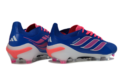 Men's Adidas Predator 26 Elite FG Football Boots - Blue/Electric Blue/Fuchsia Pink