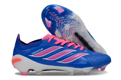 Men's Adidas Predator 26 Elite FG Football Boots - Blue/Electric Blue/Fuchsia Pink