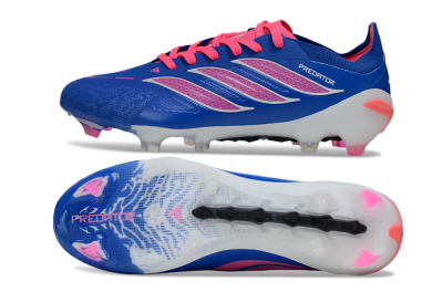 Men's Adidas Predator 26 Elite FG Football Boots - Blue/Electric Blue/Fuchsia Pink