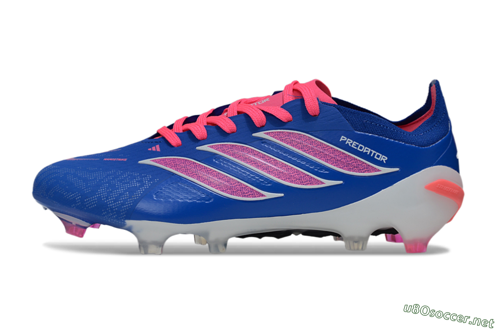 Men's Adidas Predator 26 Elite FG Football Boots - Blue/Electric Blue/Fuchsia Pink 0