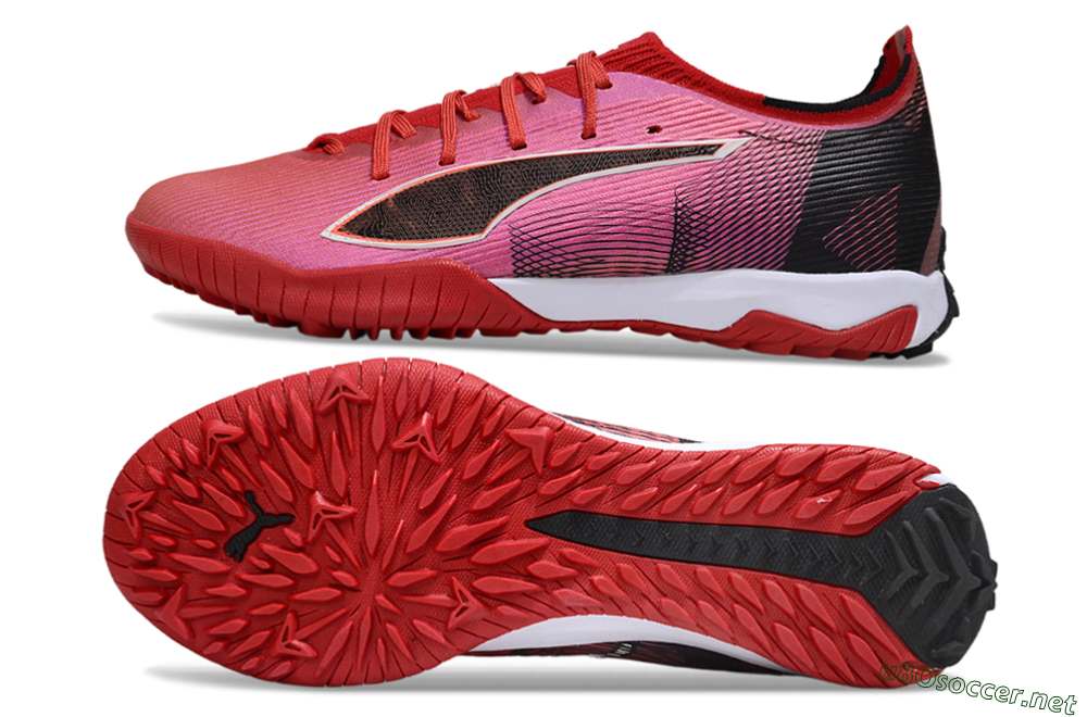 Men's Puma Ultra Ultimate TF Football Shoes - Red/Vibrant Red/Crimson Black 1