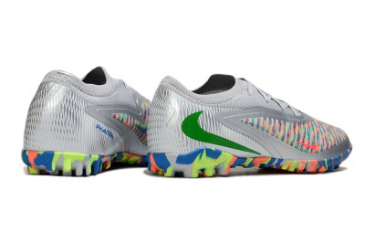 Unisex Nike Phantom 6 Low Elite TF Football Shoes - Gray/Neon Orange/Electric Blue