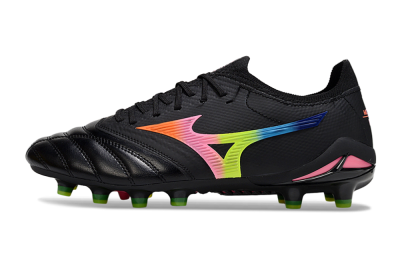 Men's Mizuno Morelia Neo 4 FG Football Boots - Black/Neon Green/Hot Pink