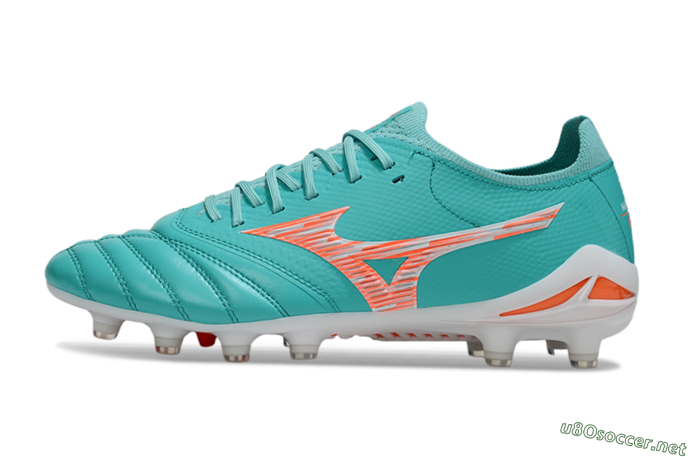 Men's Mizuno Morelia Neo 4 FG Football Boots - Teal/Coral Burst/Sky Blue 0