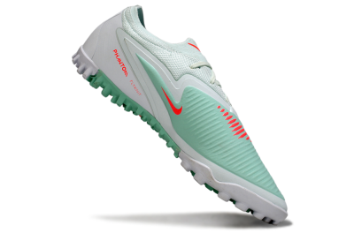 Unisex Nike Phantom 6 Low Elite TF Football Shoes - LightGreen/CoralOrange/White
