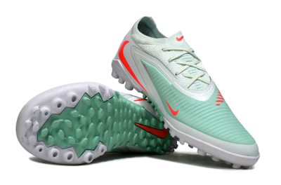 Unisex Nike Phantom 6 Low Elite TF Football Shoes - LightGreen/CoralOrange/White