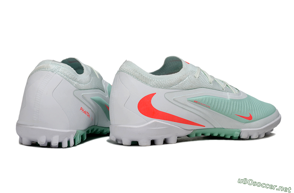 Unisex Nike Phantom 6 Low Elite TF Football Shoes - LightGreen/CoralOrange/White 6