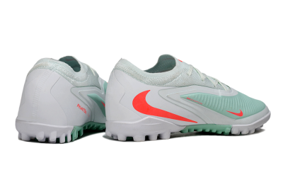 Unisex Nike Phantom 6 Low Elite TF Football Shoes - LightGreen/CoralOrange/White