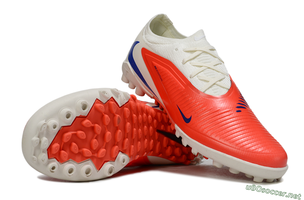 Unisex Nike Phantom 6 Low Elite TF Football Shoes - Red/Bright Red/Snow White 1