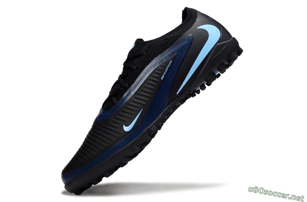 Unisex Nike Phantom 6 Low Elite TF Football Shoes - Black/Midnight Blue/Icy Blue 5