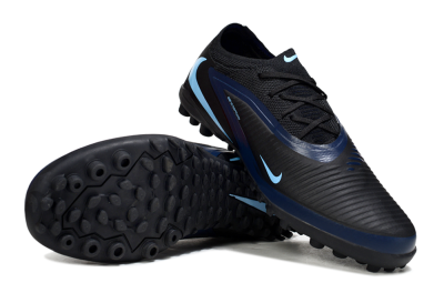 Unisex Nike Phantom 6 Low Elite TF Football Shoes - Black/Midnight Blue/Icy Blue