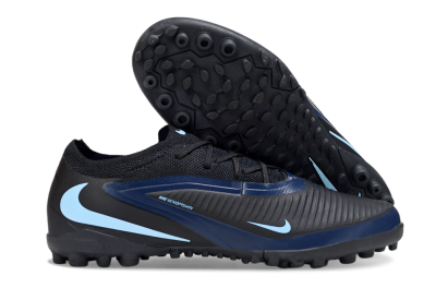 Unisex Nike Phantom 6 Low Elite TF Football Shoes - Black/Midnight Blue/Icy Blue