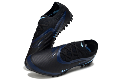 Unisex Nike Phantom 6 Low Elite TF Football Shoes - Black/Midnight Blue/Icy Blue