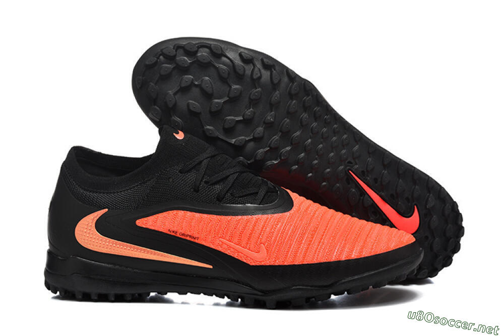 Men's Nike Phantom 6 Low Elite TF Football Shoes - Orange/Vibrant Coral/Jet Black 2