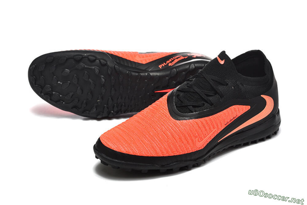 Men's Nike Phantom 6 Low Elite TF Football Shoes - Orange/Vibrant Coral/Jet Black 3