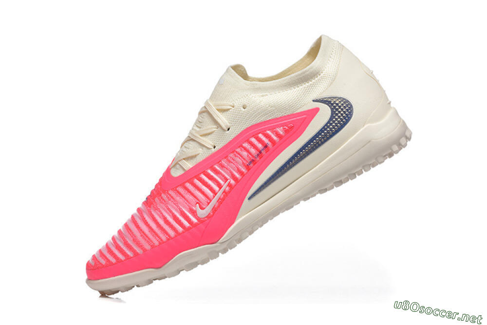 Men's Nike Phantom 6 Low Elite TF Football Shoes - Pink/Soft Cream/Fierce Pink 8