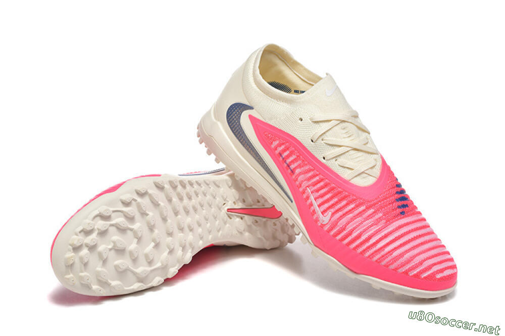 Men's Nike Phantom 6 Low Elite TF Football Shoes - Pink/Soft Cream/Fierce Pink 4