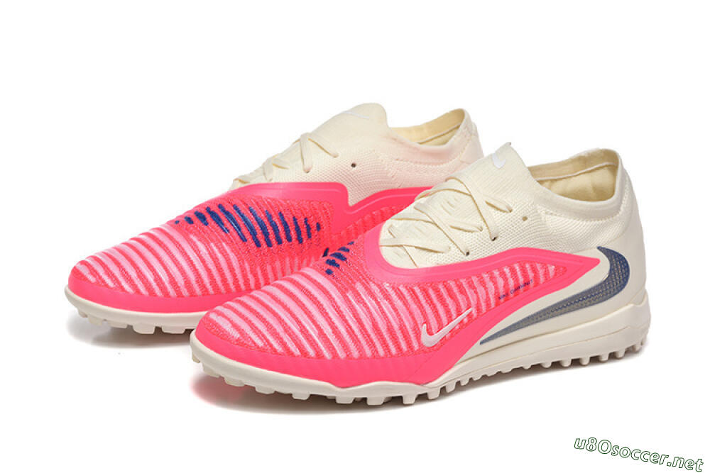 Men's Nike Phantom 6 Low Elite TF Football Shoes - Pink/Soft Cream/Fierce Pink 5