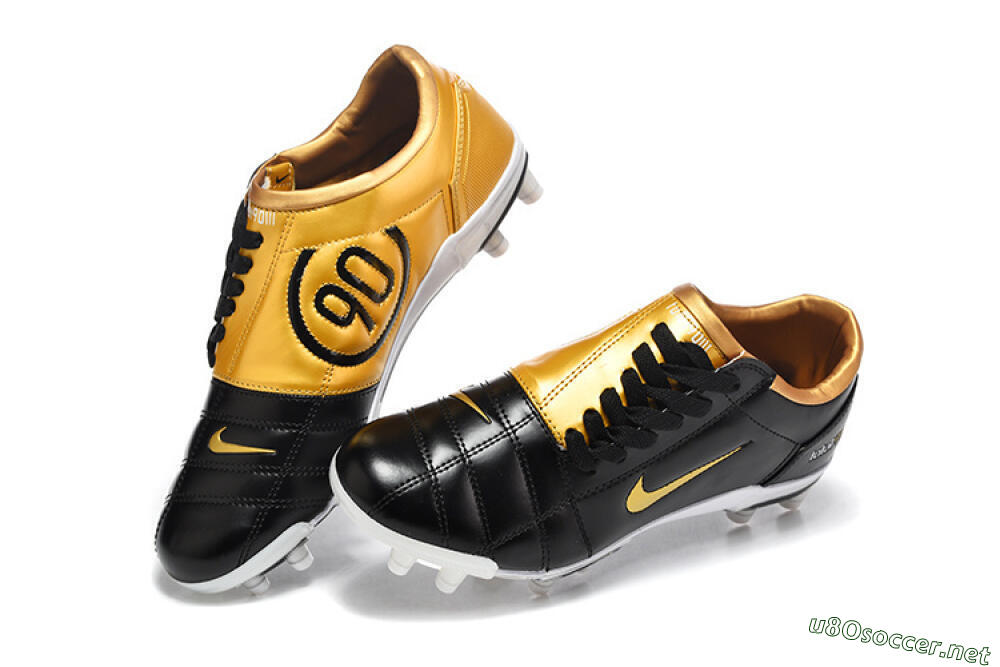 Men's Nike Total 90 III FG Football Boots - Black/Gold Metallic/White 5