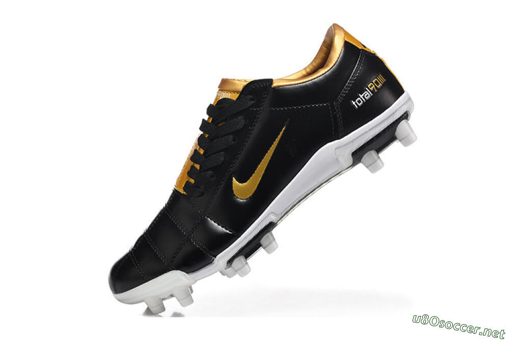 Men's Nike Total 90 III FG Football Boots - Black/Gold Metallic/White 7