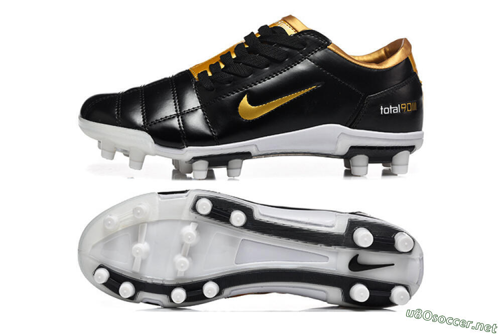 Men's Nike Total 90 III FG Football Boots - Black/Gold Metallic/White 1
