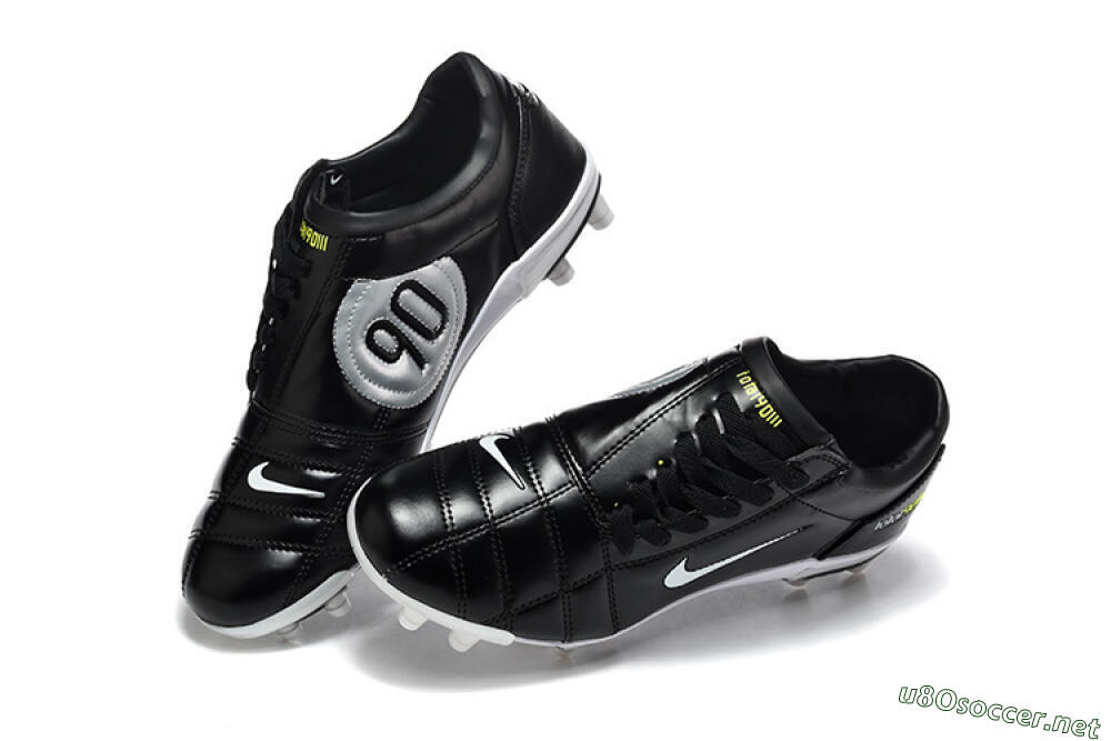 Men's Nike Total 90 III FG Football Boots - Black/Electric Yellow/White 6