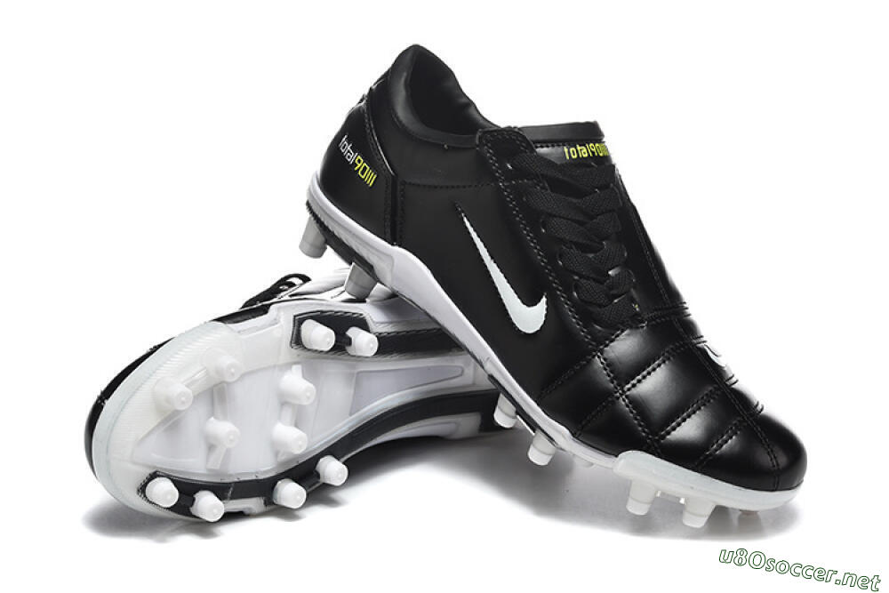 Men's Nike Total 90 III FG Football Boots - Black/Electric Yellow/White 4