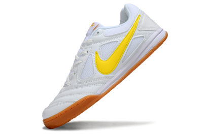 Men's Supreme x Nike SB Gato IC Football Shoes - White/Solar Yellow/Copper Brown