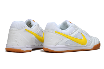 Men's Supreme x Nike SB Gato IC Football Shoes - White/Solar Yellow/Copper Brown