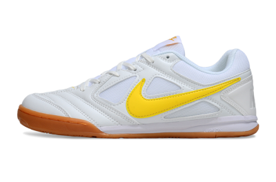 Men's Supreme x Nike SB Gato IC Football Shoes - White/Solar Yellow/Copper Brown