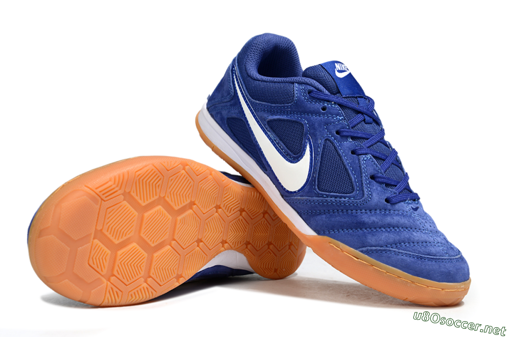 Men's Supreme x Nike SB Gato IC Football Shoes - Blue/Royal Blue/Orange Peel 1