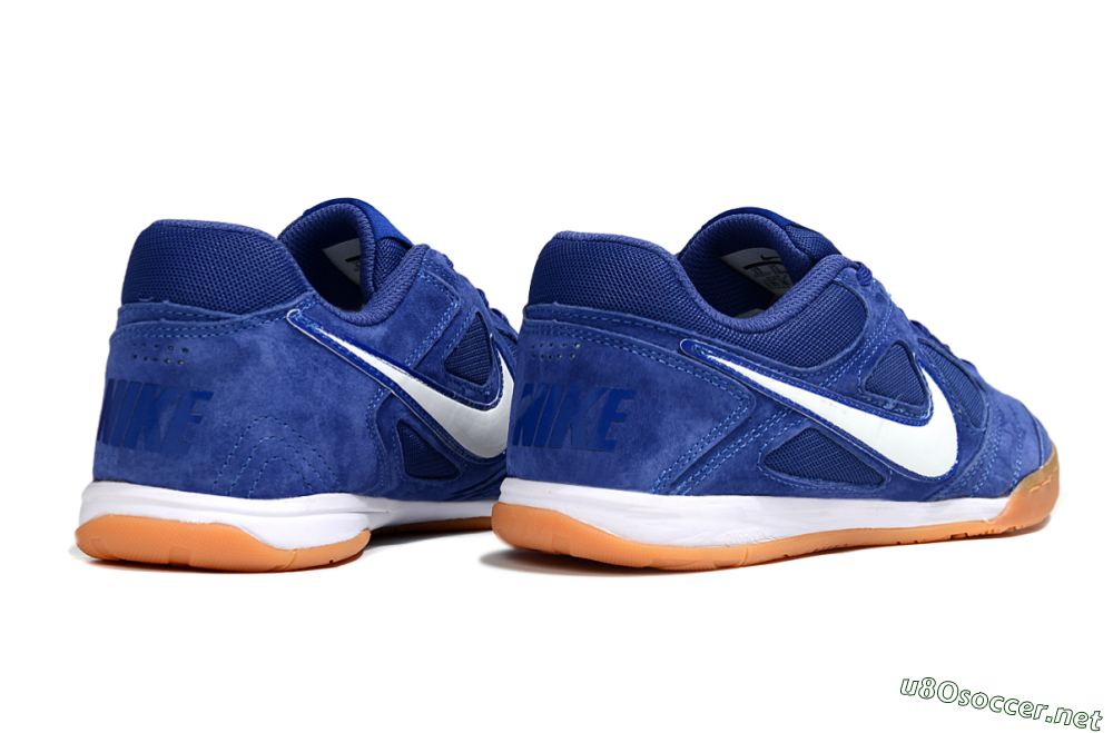 Men's Supreme x Nike SB Gato IC Football Shoes - Blue/Royal Blue/Orange Peel 6