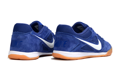 Men's Supreme x Nike SB Gato IC Football Shoes - Blue/Royal Blue/Orange Peel