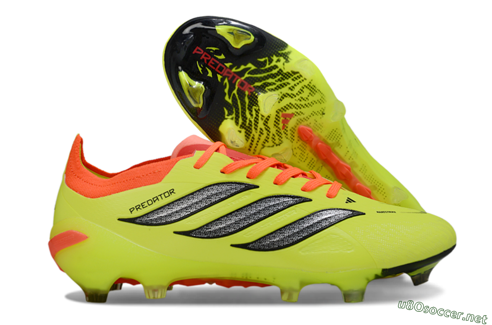 Men's Adidas Predator 26 Elite FG Football Boots - Yellow/Fluorescent Yellow/Neon Orange 2