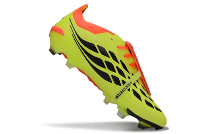 Men's Adidas Predator 26 Elite Fold-Over Tongue FG Football Boots - Yellow/Vibrant Neon/Flaming Coral