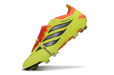 Men's Adidas Predator 26 Elite Fold-Over Tongue FG Football Boots - Yellow/Vibrant Neon/Flaming Coral