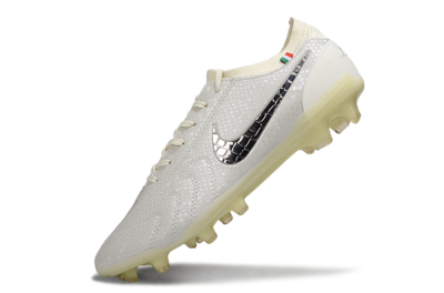 Men's Nike Tiempo Legend 10 Elite FG Football Boots - White/Ivory/Metallic Silver