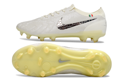 Men's Nike Tiempo Legend 10 Elite FG Football Boots - White/Ivory/Metallic Silver