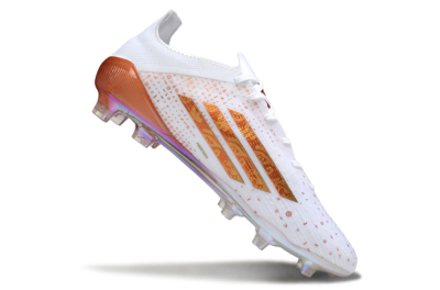 Men's Adidas F50 Pro FG Football Boots - White/Pearl White/Flame Orange